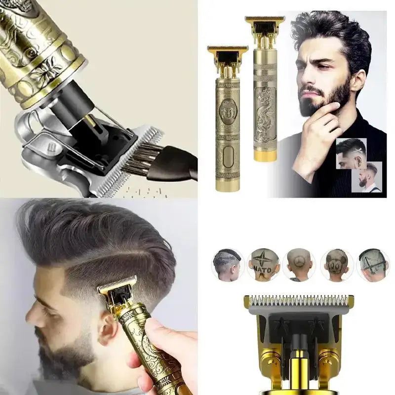 Máquina De Cortar Cabelo Parágrafo Barba Masculina Designer Aleatório Elétrico Profissional